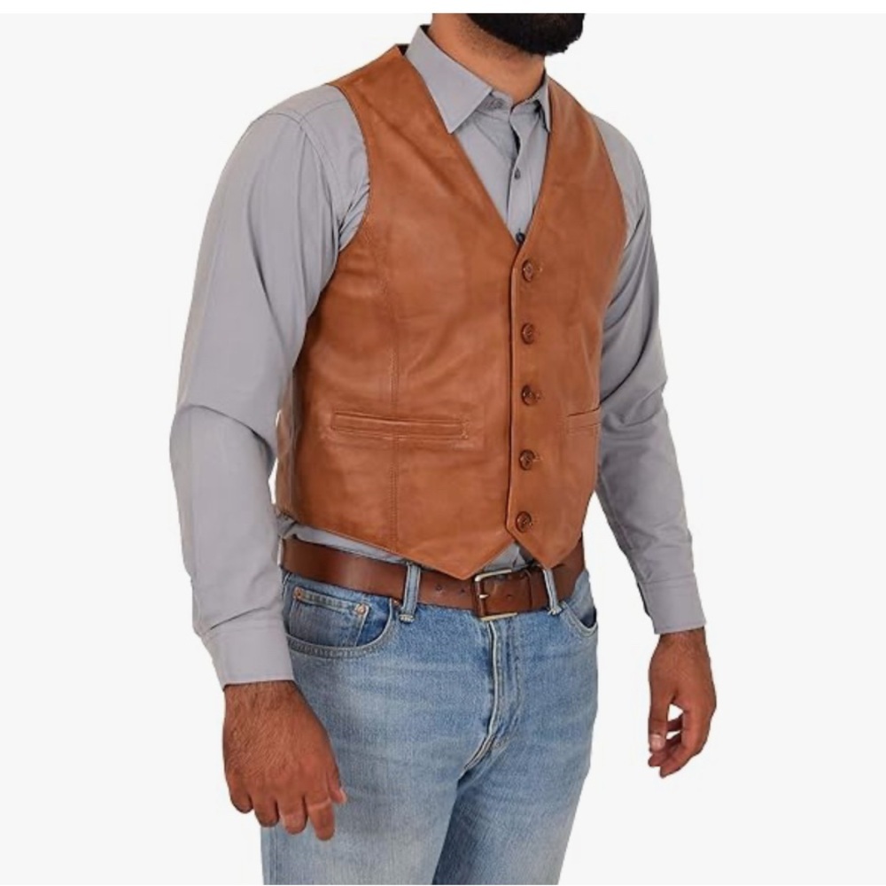 Men’s Maddox leather vest